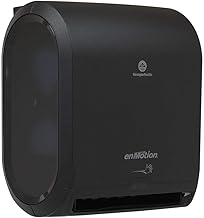 enMotion 10 Inch Automated Touchless Roll Paper Towel Dispenser - Black - Jam Free - Whisper Quiet